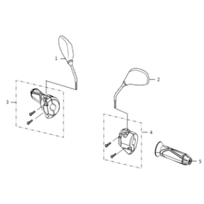 F-3 Handle Lever/Switch/Back Mirror