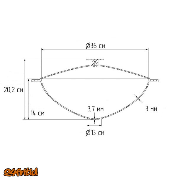 Gjutjrnsgryta - Rund botten 8 Liter