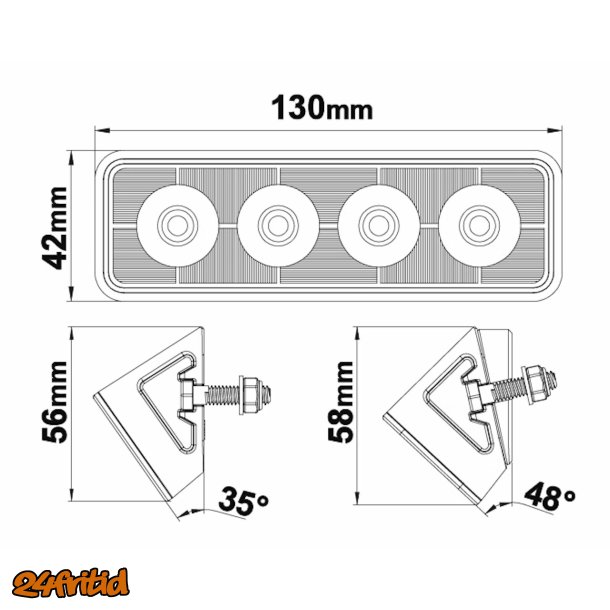 LEDSON Scene Light LED 24W (E-m&auml;rkt ECE R23, flood)