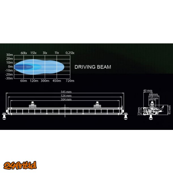 LED-ramp Ledson 53cm - 7560 Lumen