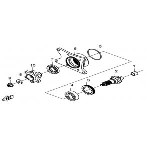 Drivaxelknut bak -E25