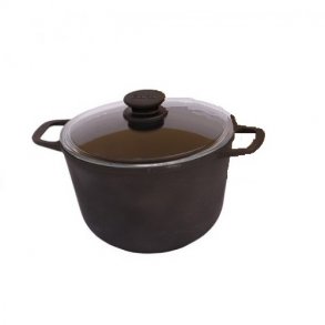 Gjutjrnsgryta med glaslock - 6 Liter