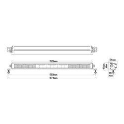 LEDSON Phoenix+ LED-ramp 20" med blixt och positionsljus
