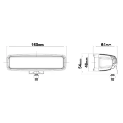 LEDSON Raptor 30S LED extraljus spot (E-m&auml;rkt)