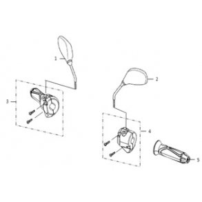 F-3 Handtag / backspegel
